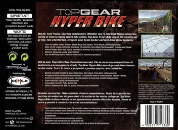 Top Gear Hyper Bike (Europe) box cover back